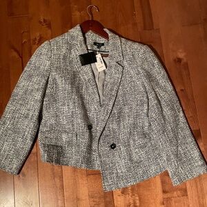 Dressy Blue White Blazer